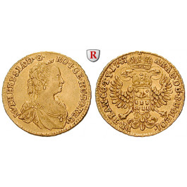 Römisch Deutsches Reich, Maria Theresia, Dukat 1747, 3,44 g fein, ss-vz