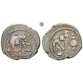 Römische Republik, Caius Iulius Caesar, Denar 49-48 v.Chr., ss-vz