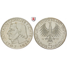 Bundesrepublik Deutschland, 5 DM 1964, Fichte, J, vz-st, J. 393