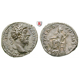 Römische Kaiserzeit, Marcus Aurelius, Denar 168, vz-st