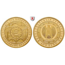 Bundesrepublik Deutschland, 100 Euro 2002, A, 15,55 g fein, st, J. 493