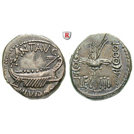 Römische Republik, Marcus Antonius, Denar 32-31 v.Chr., ss-vz