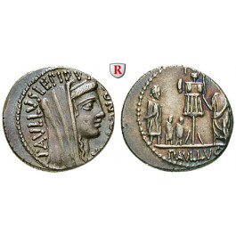 Römische Republik, L. Aemilius Lepidus Paullus, Denar 62 v.Chr., vz