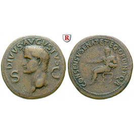 Römische Kaiserzeit, Augustus, Dupondius 37-41 (unter Caligula), ss+