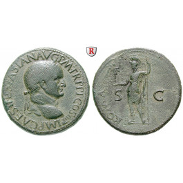 Römische Kaiserzeit, Vespasianus, Sesterz 71, ss-vz