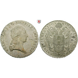 Österreich, Kaiserreich, Franz II. (I.), Taler 1824, vz+/st