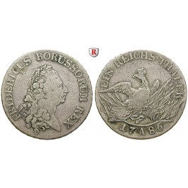 Brandenburg-Preussen, Königreich Preussen, Friedrich II., Reichstaler 1786, ss