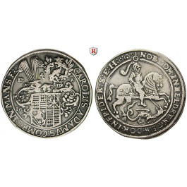 Mansfeld, Grafschaft, Mansfeld-Vorderort-Bornstedt, Karl Adam, Taler 1656, ss