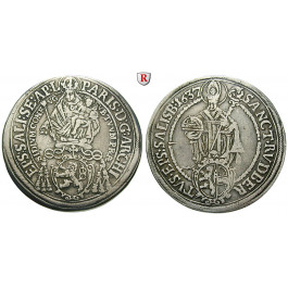 Salzburg, Bistum, Paris von Lodron, Reichstaler 1637, ss