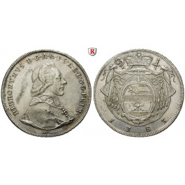 Salzburg, Bistum, Hieronymus von Colloredo, Reichstaler 1783, vz/vz-st