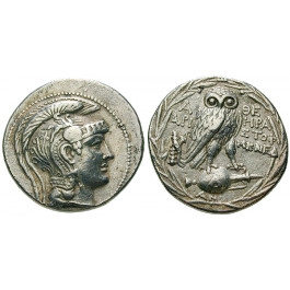 Attika, Athen, Tetradrachme 136-135 v.Chr., ss+