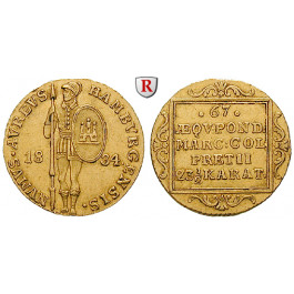 Hamburg, Stadt, Dukat 1834, ss+