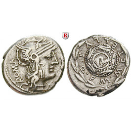 Römische Republik, M. Caecilius Metellus, Denar 127 v.Chr., ss+