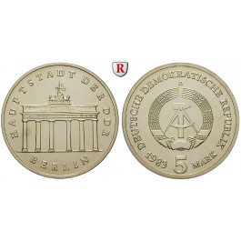 DDR, 5 Mark 1983, Brandenburger Tor, st, J. 1536