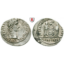 Römische Kaiserzeit, Augustus, Denar 2 v.-4 n.Chr., vz+