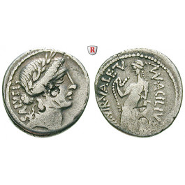 Römische Republik, Man. Acilius Glabrio, Denar 49 v.Chr., ss