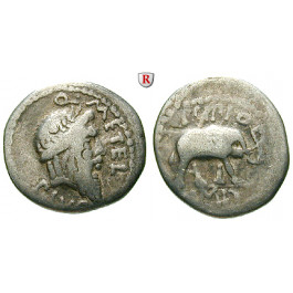 Römische Republik, Q. Caecilius Metellus, Denar 47-46 v.Chr., ss/f.ss