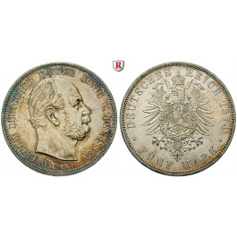 Deutsches Kaiserreich, Preussen, Wilhelm I., 5 Mark 1874, A, vz-st, J. 97