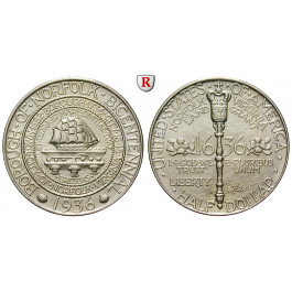 USA, 1/2 Dollar 1936, 11,25 g fein, st