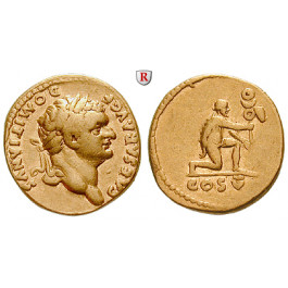 Römische Kaiserzeit, Domitianus, Caesar, Aureus 77-78, ss-vz/ss+