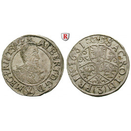Friedland und Sagan, Herzogtum, Albrecht von Wallenstein, Groschen (3 Kreuzer) 1631, f.vz