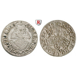 Friedland und Sagan, Herzogtum, Albrecht von Wallenstein, Groschen (3 Kreuzer) 1630, ss-vz