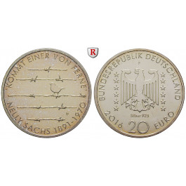 Bundesrepublik Deutschland, 20 Euro 2016, Nelly Sachs, A, bfr.