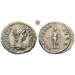 Römische Kaiserzeit, Plautilla, Frau des Caracalla, Denar 202-205, vz