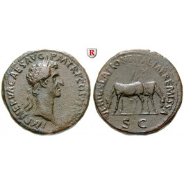 Römische Kaiserzeit, Nerva, Sesterz 97, ss-vz