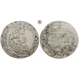 Jülich-Kleve-Berg, Herzogtum Jülich-Berg, Johann Wilhelm II., 2/3 Taler 1690, ss