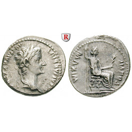 Römische Kaiserzeit, Tiberius, Denar 14-37, ss+