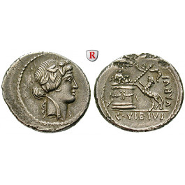 Römische Republik, C. Vibius Varus, Denar 42 v.Chr., ss-vz