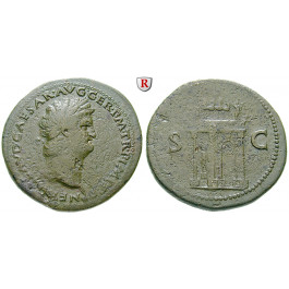 Römische Kaiserzeit, Nero, Sesterz 65, ss+/ss