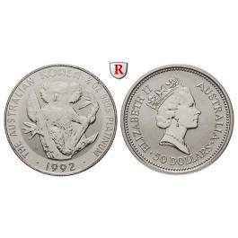 Australien, Elizabeth II., 50 Dollars 1992, 15,53 g fein, st
