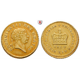 Grossbritannien, George III., 1/3 Guinea 1810, 2,63 g fein, ss-vz