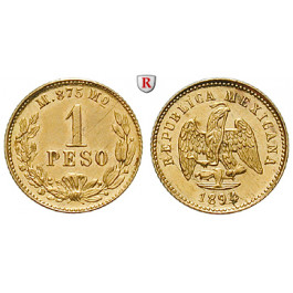 Mexiko, Republik, Peso 1894, 1,48 g fein, vz