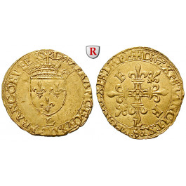 Frankreich, Francois I., Ecu d´or au soleil o.J. (1540), f.vz
