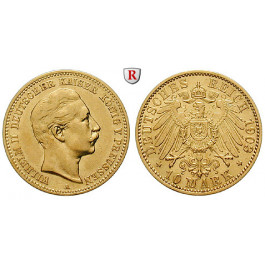 Deutsches Kaiserreich, Preussen, Wilhelm II., 10 Mark 1903, A, ss/ss-vz, J. 251