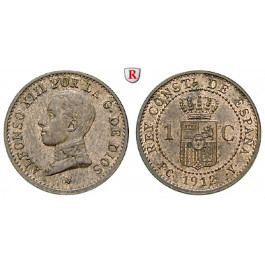 Spanien, Alfonso XIII., Centimo 1894, f.st