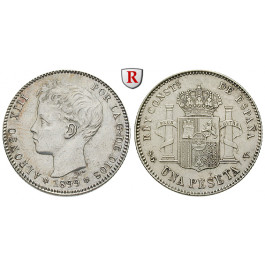 Spanien, Alfonso XIII., Peseta 1899, f.vz