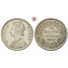 Indien, Britisch-Indien, Victoria, 1/4 Rupee 1862, ss-vz
