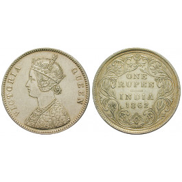 Indien, Britisch-Indien, Victoria, Rupee 1862, f.vz