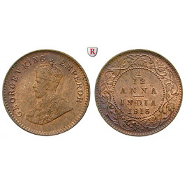 Indien, Britisch-Indien, George V., 1/12 Anna 1915, st