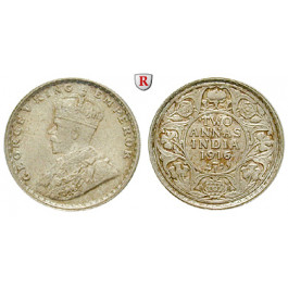 Indien, Britisch-Indien, George V., 2 Annas 1916, f.st