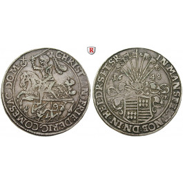 Mansfeld, Grafschaft, Mansfeld-Hinterort, Christian Friedrich, Reichstaler 1648, ss+