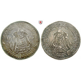 Sachsen, Sachsen-Weimar, Friedrich Wilhelm und Johann, Reichstaler 1582, ss+