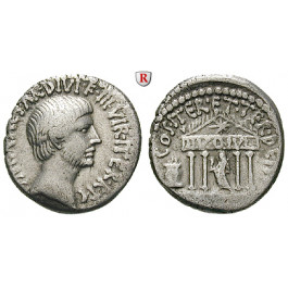 Römische Republik, Octavian, Denar 36 v.Chr., ss