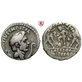 Römische Republik, Sextus Pompeius Magnus, Denar 42-40 v.Chr., ss