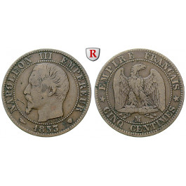 Frankreich, Napoleon III., 5 Centimes 1853, f.ss