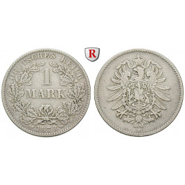 Deutsches Kaiserreich, 1 Mark 1873, B, 5,0 g fein, ss, J. 9